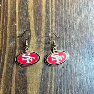 San Francisco 49er earrings